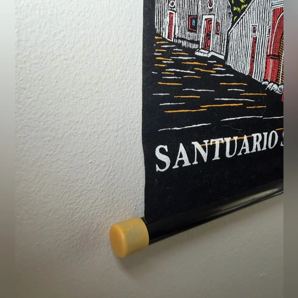 Santuario SS. Trinità Black Decorative Wall Tapestry Holy Trinity Scroll